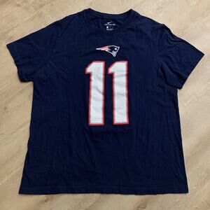 Nike NFL New England Patriots Julian Edelman #11 Jersey T-Shirt Mens Large L Tee